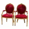 Ghế Louis XVI Có Tay Dát Vàng Bọc Vải LI00a3