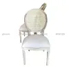 Ghế Louis XVI Gỗ Cao Su Tựa Lưng Mây