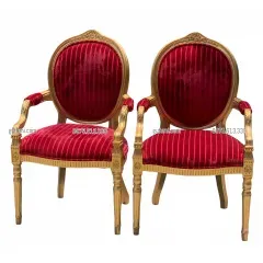Ghế Louis XVI Có Tay Dát Vàng Bọc Vải LI00a3