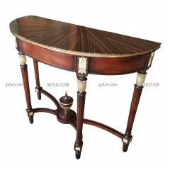 Bàn Console Bán Nguyệt BCS003 Màu Walnut