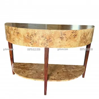 Bàn Console Bán Nguyệt BCS004 Veneer Nu