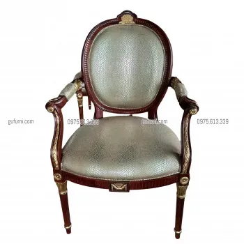 Ghế Louis XVI ArmChair Có Tay Bọc Vải JR Da Trăn