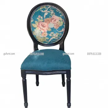 Ghế Louis XVI Không Tay Tựa Lưng Tròn | Gufurni.com | Ghế Louis 16