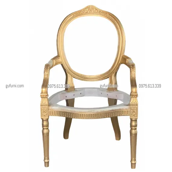 Ghế Louis XVI Có Tay Dát Vàng Bọc Vải LI00a3