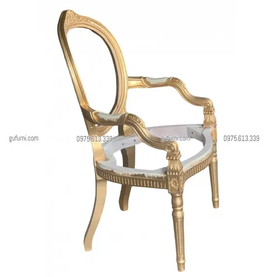 Ghế Louis XVI Có Tay Dát Vàng Bọc Vải LI00a3