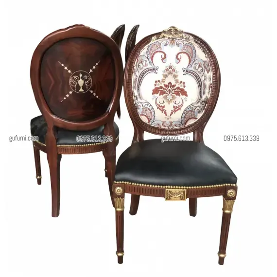 Ghế Louis XVI King Chair Bọc Vải LIK001b