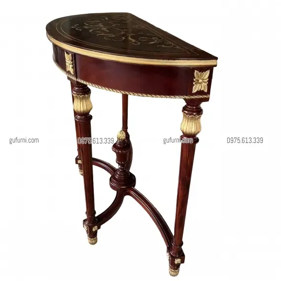Bàn Console Bán Nguyệt BCS003 Màu Walnut