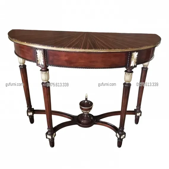 Bàn Console Bán Nguyệt BCS003 Màu Walnut