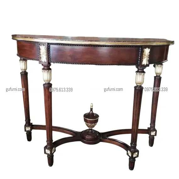 Bàn Console Bán Nguyệt BCS003 Màu Walnut