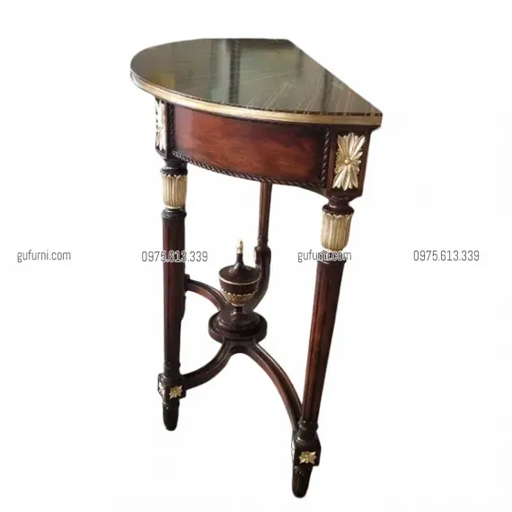 Bàn Console Bán Nguyệt BCS003 Màu Walnut