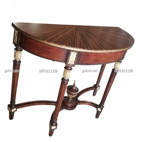 Bàn Console Bán Nguyệt BCS003 Màu Walnut