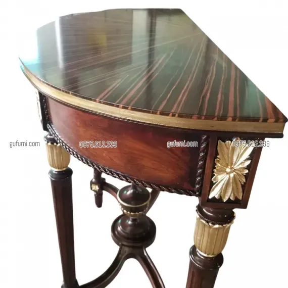 Bàn Console Bán Nguyệt BCS003 Màu Walnut