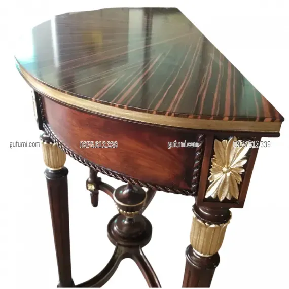 Bàn Console Bán Nguyệt BCS003 Màu Walnut
