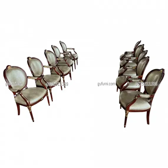 Ghế Louis XVI ArmChair Có Tay Bọc Vải JR Da Trăn