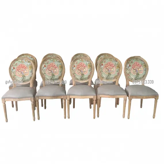 Ghế Louis XVI Không Tay LI0030 Gỗ ASH