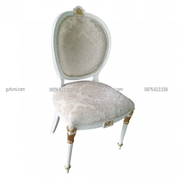 Ghế Louis XVI Không Tay Màu Trắng LI0032