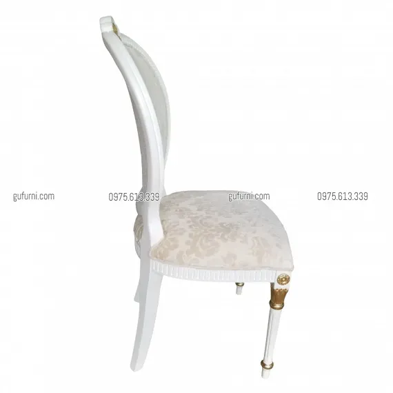Ghế Louis XVI Không Tay Màu Trắng LI0032