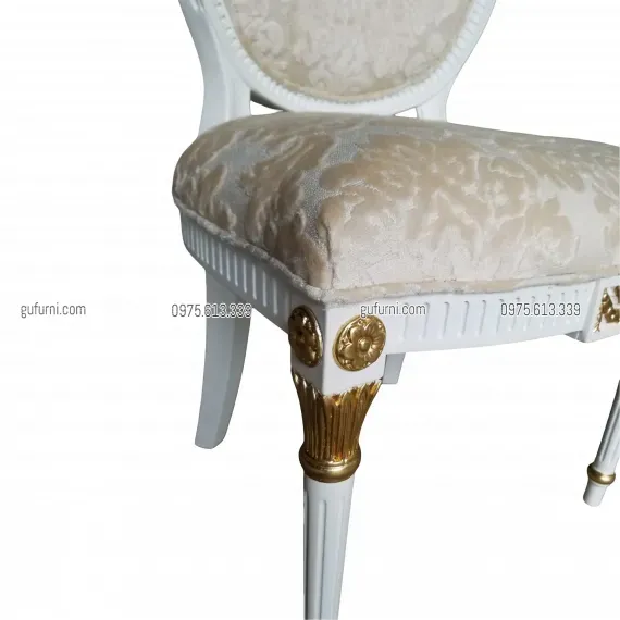 Ghế Louis XVI Không Tay Màu Trắng LI0032