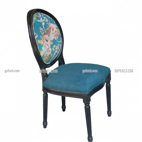 Ghế Louis XVI Không Tay Tựa Lưng Tròn | Gufurni.com | Ghế Louis 16