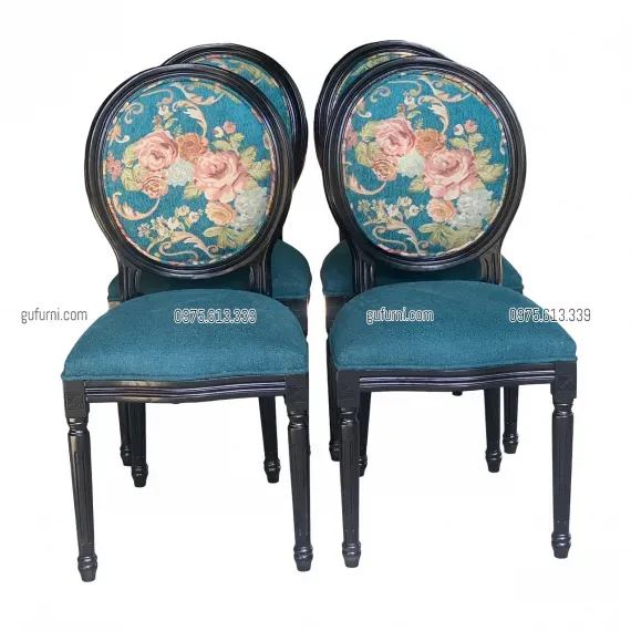 Ghế Louis XVI Không Tay Tựa Lưng Tròn | Gufurni.com | Ghế Louis 16