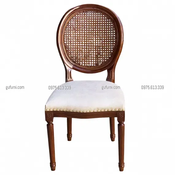 Ghế Louis XVI Không Tay Tựa Mây LI0026