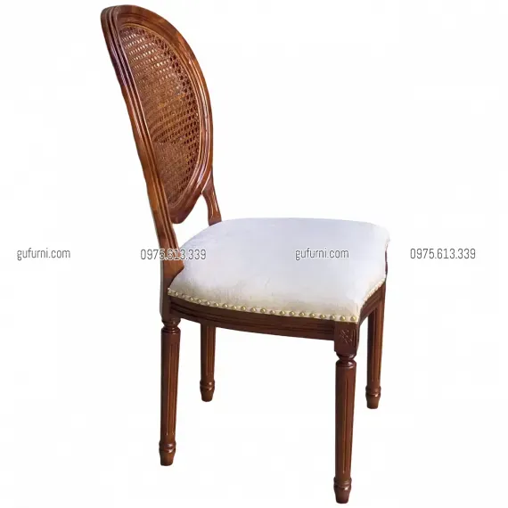 Ghế Louis XVI Không Tay Tựa Mây LI0026