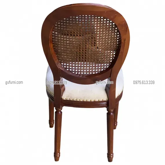 Ghế Louis XVI Không Tay Tựa Mây LI0026