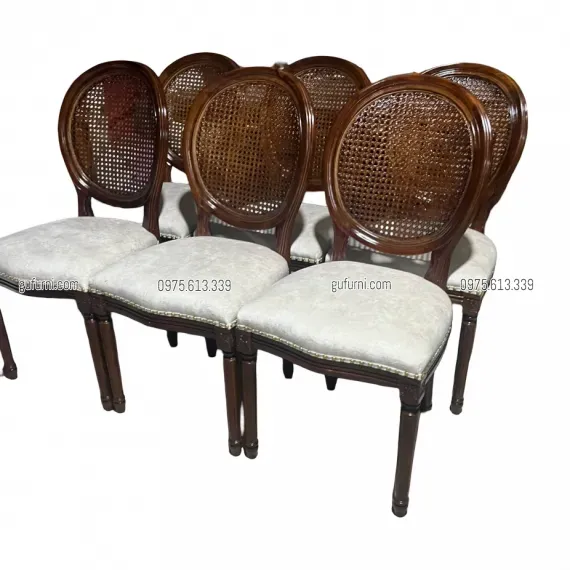 Ghế Louis XVI Không Tay Tựa Mây LI0026