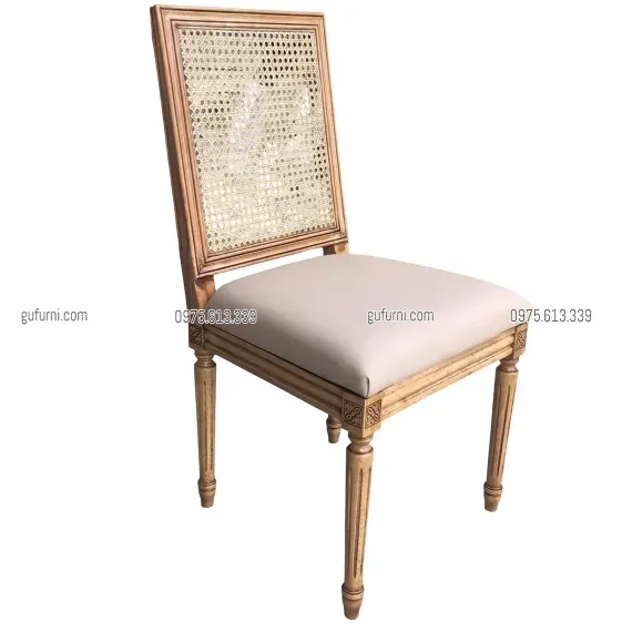Ghế Louis XVI Không Tay Tựa Mây LI0028