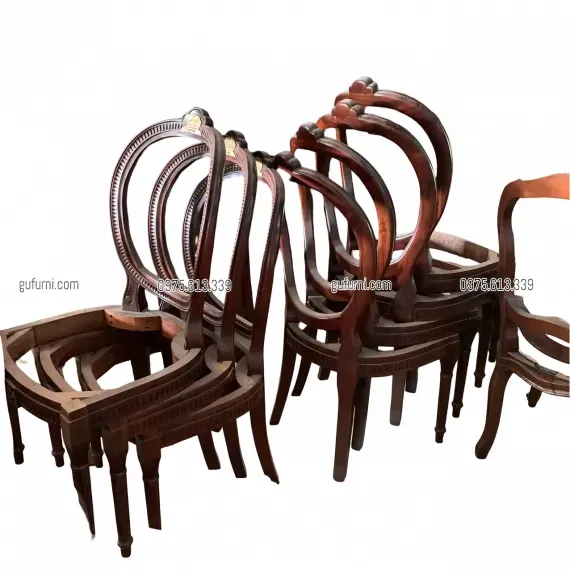 Ghế Louis XVI King Chair Bọc Vải | Gufurni.com | Ghế Louis 16