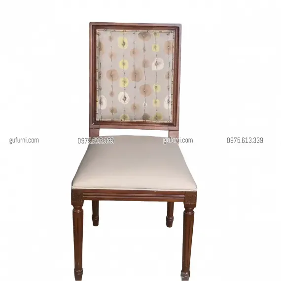 Ghế Louis XVI Tựa Vuông Không Tay | Ghế Louis 16 | Gufurni.com