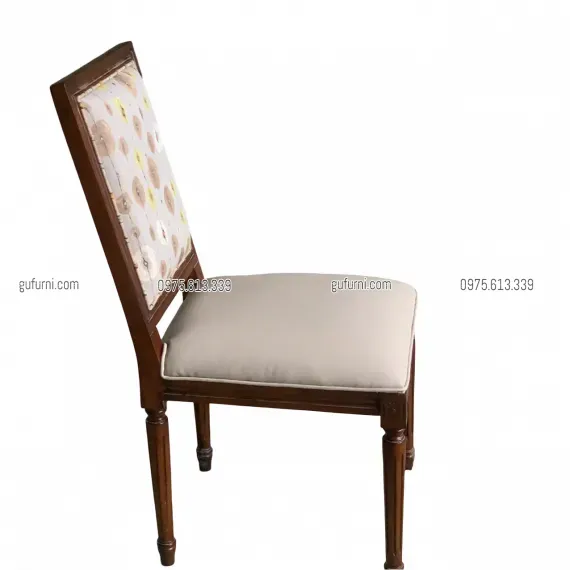 Ghế Louis XVI Tựa Vuông Không Tay | Ghế Louis 16 | Gufurni.com