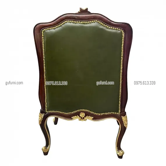 Sofa Đơn Louis XIV - ArmChair Louis XIV Bọc Da Bò LIA001