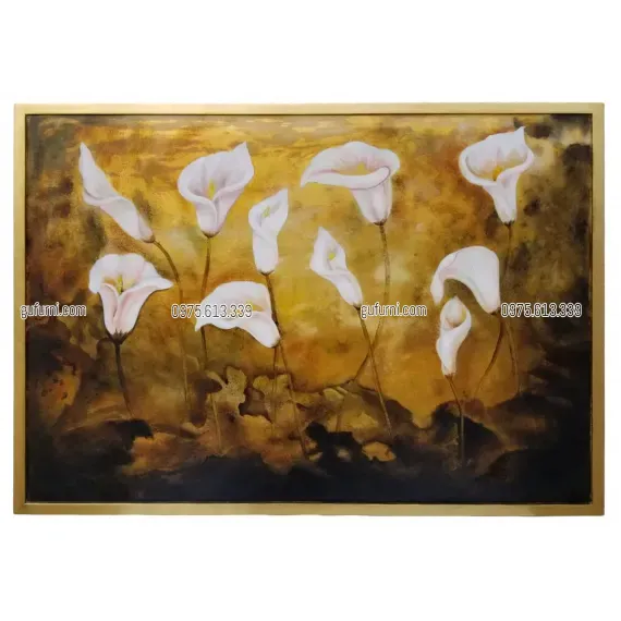 Tranh Hoa Loa Kèn Vẽ Xuôi