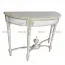 Bàn Console Bán Nguyệt BCS005 Dán Lá Đồng Sơn Nước