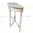 Bàn Console Bán Nguyệt BCS005 Dán Lá Đồng Sơn Nước