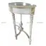 Bàn Console Bán Nguyệt BCS005 Dán Lá Đồng Sơn Nước
