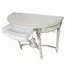 Bàn Console Bán Nguyệt BCS005 Dán Lá Đồng Sơn Nước