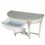 Bàn Console Bán Nguyệt BCS005 Dán Lá Đồng Sơn Nước