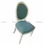 Ghế Louis XVI Không Tay Bọc Vải Xanh LI0034
