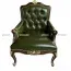 Sofa Đơn Louis XIV - ArmChair Louis XIV Bọc Da Bò LIA001